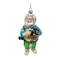 5.25" Photographer Santa Glass Ornament by Ashland®