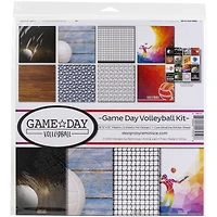 Reminisce Collection Kit 12"X12"-Game Day Volleyball