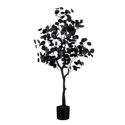 4ft. Artificial Halloween Black Eucalyptus Tree