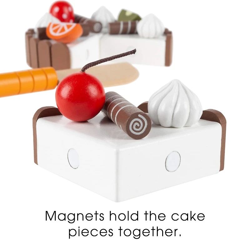 Toy Time Wooden & Magnetic Pretend Play Cake Set