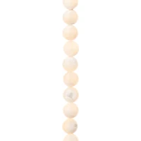 7mm Light Pink Mother of Pearl Round Beads by Bead Landing™