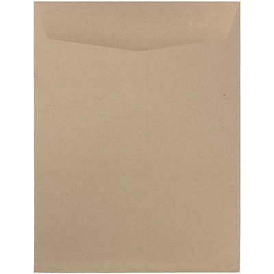 JAM Paper 9" x 12" Brown Kraft Open End Catalog Premium Envelopes