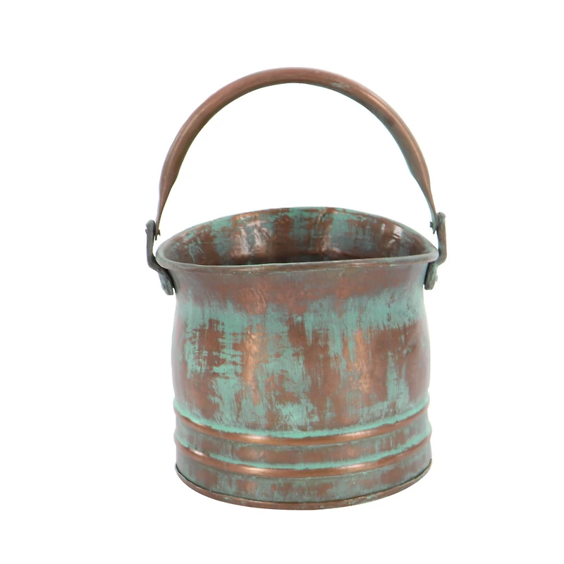 Copper Metal Rustic Planter Set