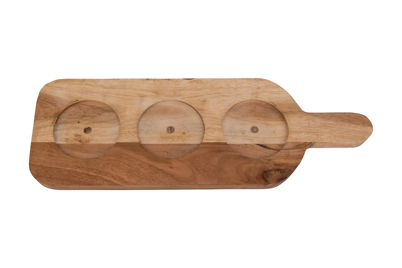 Hello Honey® Acacia Wood Board with Marble Pinch Pots & Spoon Set
