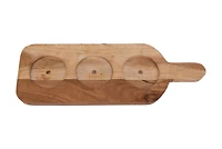 Hello Honey® Acacia Wood Board with Marble Pinch Pots & Spoon Set