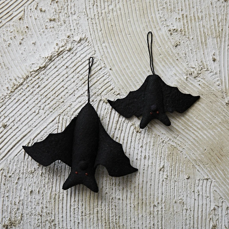 Hello Honey® Black Wool Felt Bat Ornament