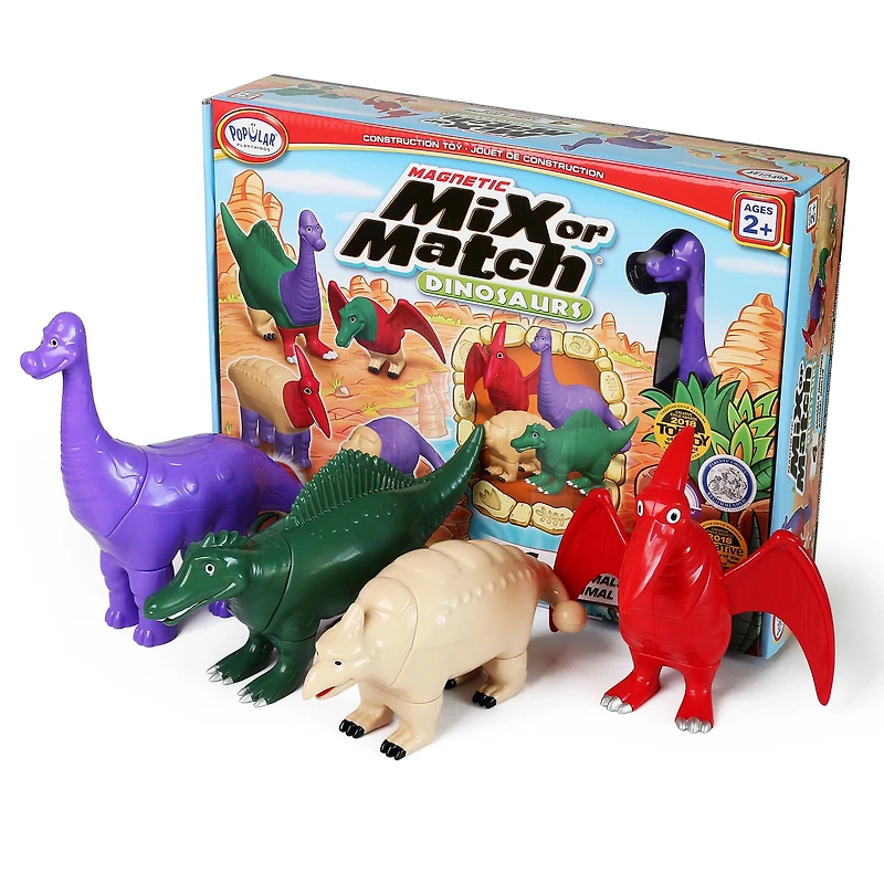 Popular Playthings® Magnetic Mix or Match® Dinosaur Version 2 Play Set