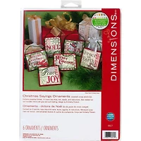Dimensions® Christmas Sayings Ornaments Counted Cross Stitch Kit
