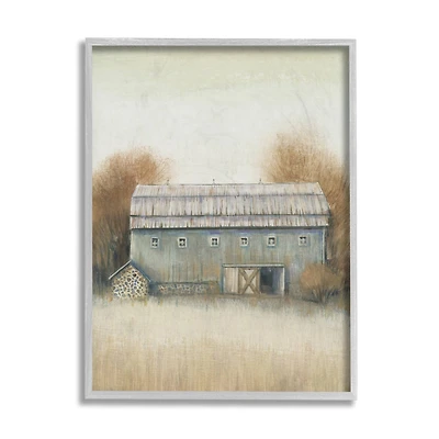 Stupell Industries Autumn Barn Doors Vintage Farm Landscape Wall Art