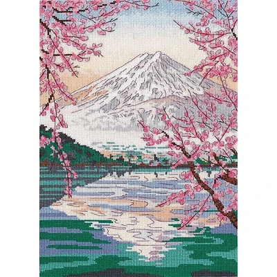 Oven Fujigama And Lake Kawaguchi Cross Stitch Kit