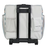 Everything Mary Blue and White Deluxe Collapsible Rolling Craft Bag