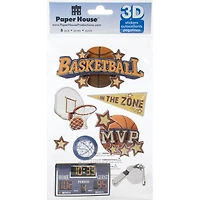 Paper House® Basketball 3D Stickers