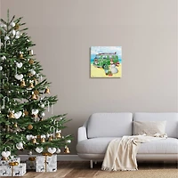 Stupell Industries Nautical Christmas Holiday Beach Canvas Wall Art