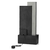 Glitzhome® 38.25" Modern LED Textured Surface Outdoor Floor Fountain