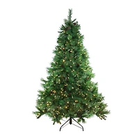 7.5ft. Pre-Lit Denali Mixed Pine Artificial Christmas Tree , Dual LED Lights