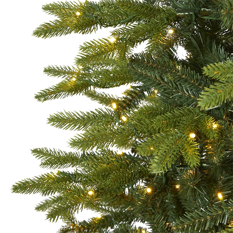 9ft. Pre-Light Belgium Fir Artificial Christmas Tree, Clear LED Lights