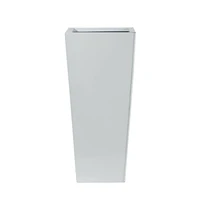 22" White Decorative Metal Tower Planter