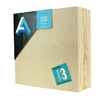 Art Alternatives 3 Pack 12" x 12" Classic Gallery Wood Panel Value Pack