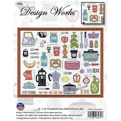 Design Works™ Retro Kitchen Counted Cross Stitch Kit