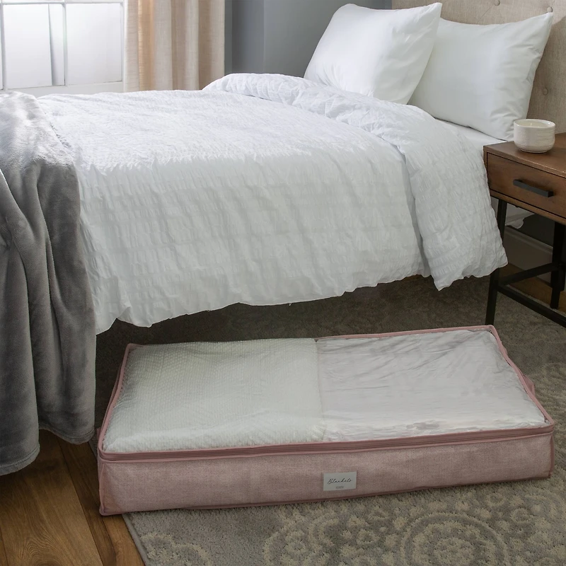 Simplify Blush Under the Bed Storage Bag, 2ct.