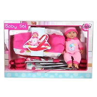 Lissi Dolls 12" Twin Baby Dolls with Twin Jogger Stroller