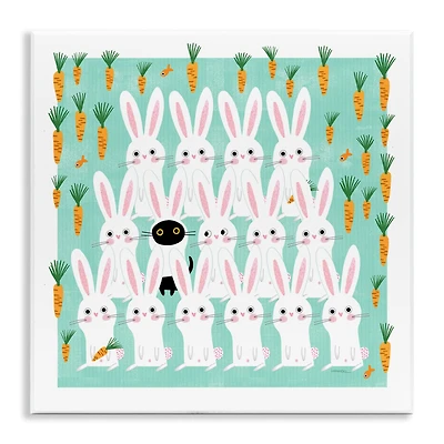 Stupell Industries Cat Mixed with Bunnies Wall Plaque Art