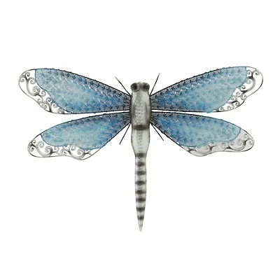 Turquoise Metal Eclectic Wall Decor, 25" x 16"