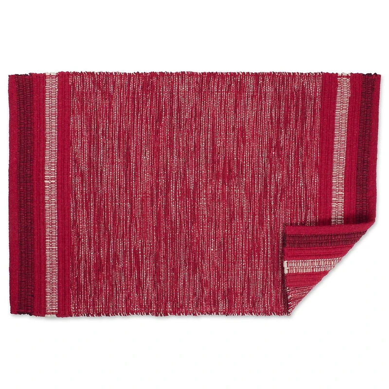 DII® Variegated Red Recycled Yarn Rug, 2ft. x 3ft.