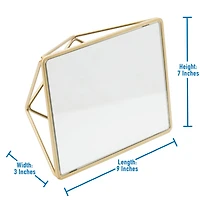 Home Details Gold Geometric Design Vanity Mirror