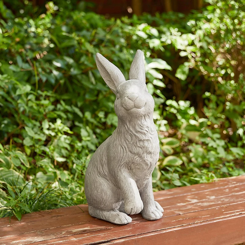 Glitzhome® 18" MGO Sitting Rabbit Garden Statue