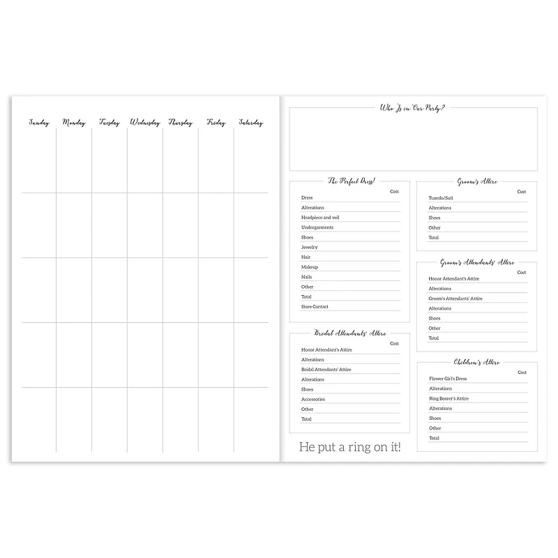 TF Publishing OMG! All the Things To Do Before I Do Undated Monthly Wedding Planner