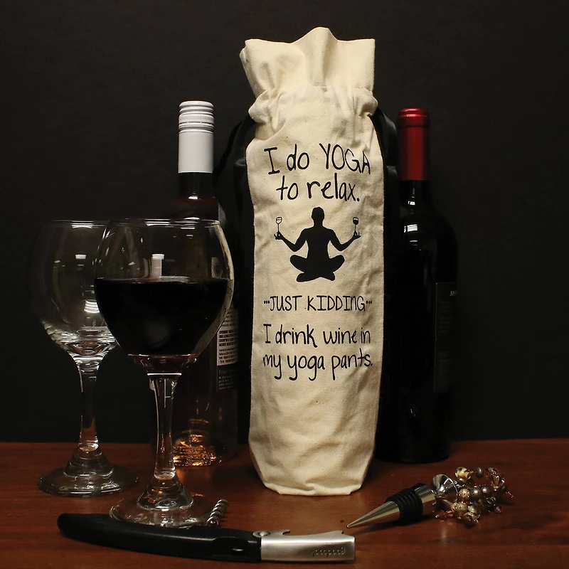 Personality Case™ Yoga Pants Canvas Wine Bag