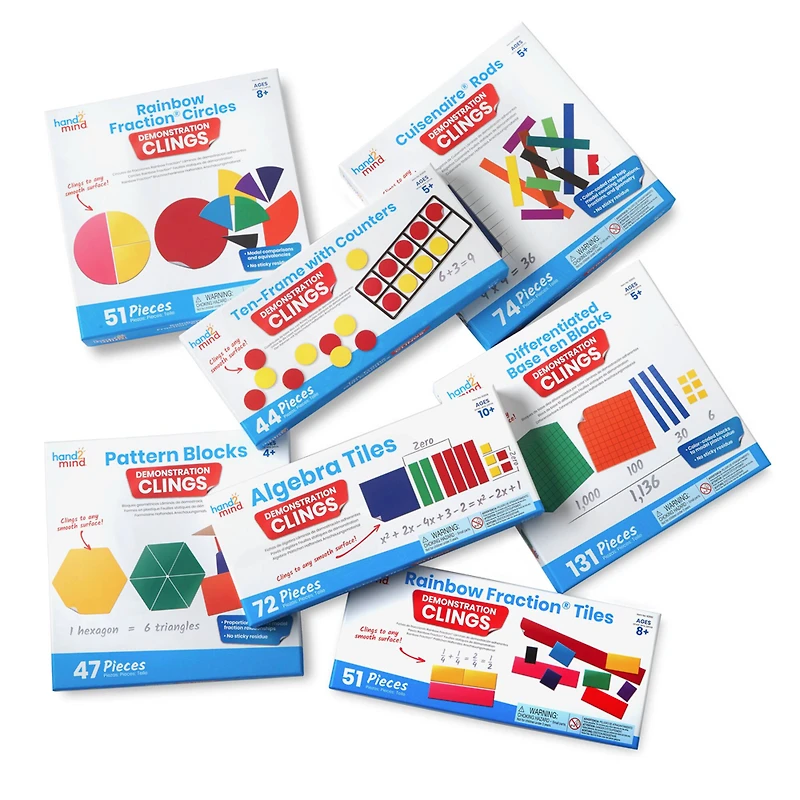Hand2mind® Math Manipulative Demonstration Clings Bundle