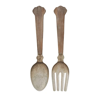 Brown & Silver Farmhouse Utensils Wall Décor Set