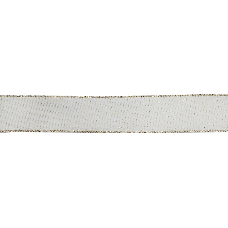 1.5" x 30ft. Cream Shimmer Wired Ribbon by Celebrate It®