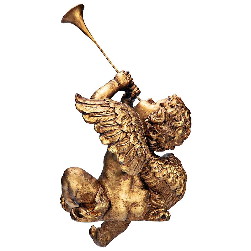 Design Toscano 13.5" Trumpeting Angels of St. Peters Square Boy Statue