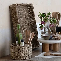 Hello Honey® 20" x 14" Natural Hand-Woven Seagrass Tray with Handles