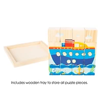 Toy Time Vehicles 6-in-1 Block Puzzle Set