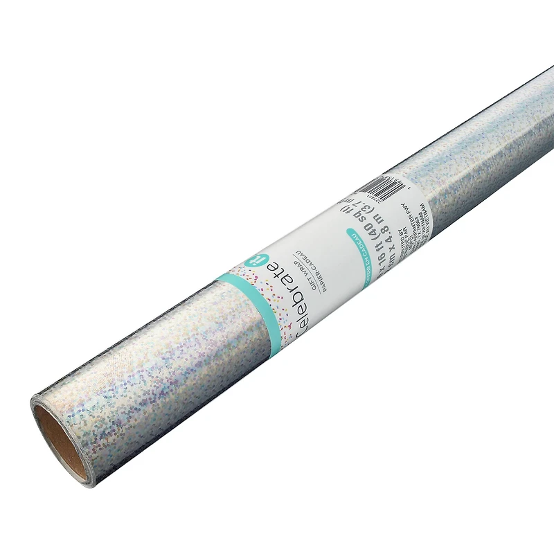 Silver Holographic Gift Wrap by Celebrate It™