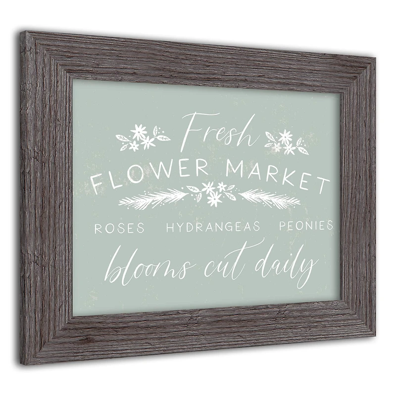 Mint Flower Market Western Framed Print