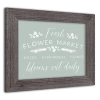 Mint Flower Market Western Framed Print