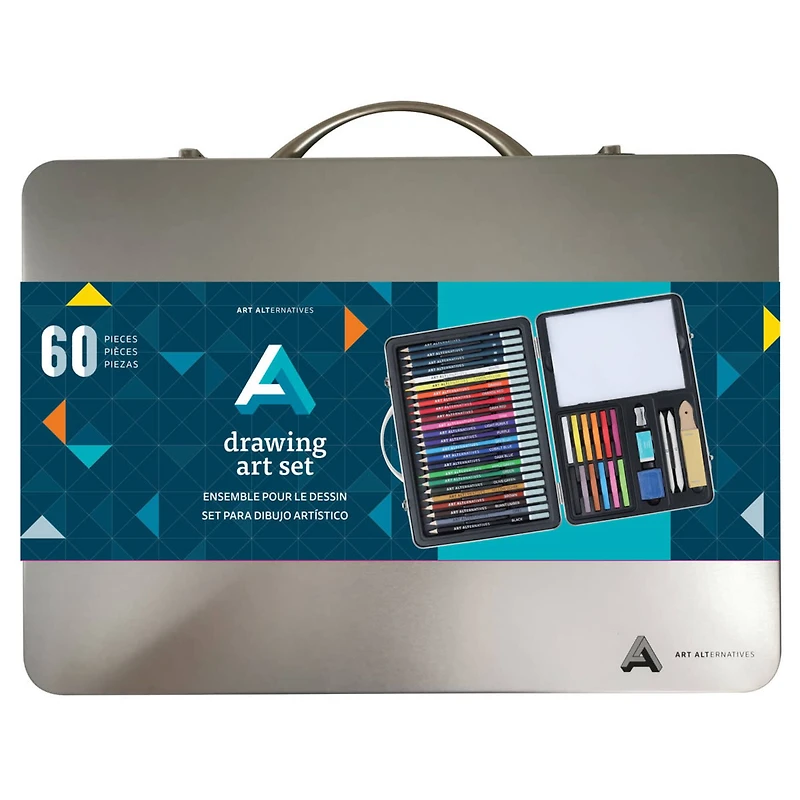 Art Alternatives 60-Piece Artist Drawing Art Set