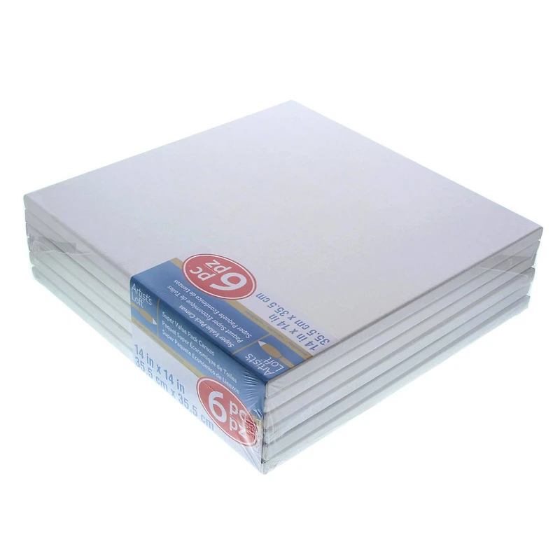 4 Packs: 6 ct. (24 total) 14" x 14" Super Value Canvas by Artist's Loft®