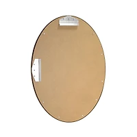Head West Oval Brushed Gold Metal Framed Bathroom Mirror - 29" x 23"