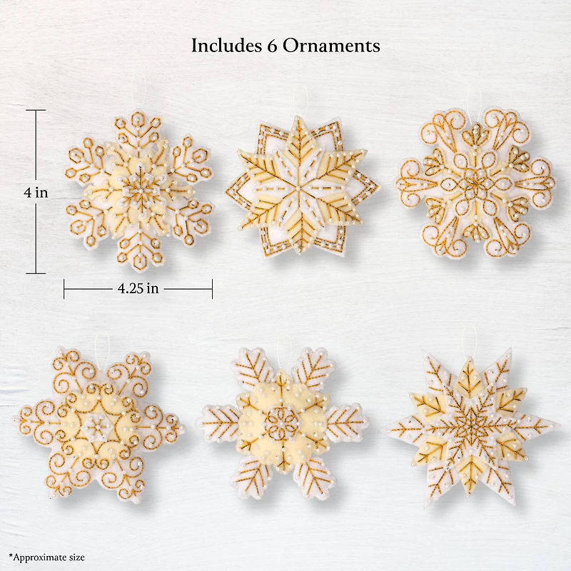 Bucilla® Pearl Snowflakes Felt Ornament Kit