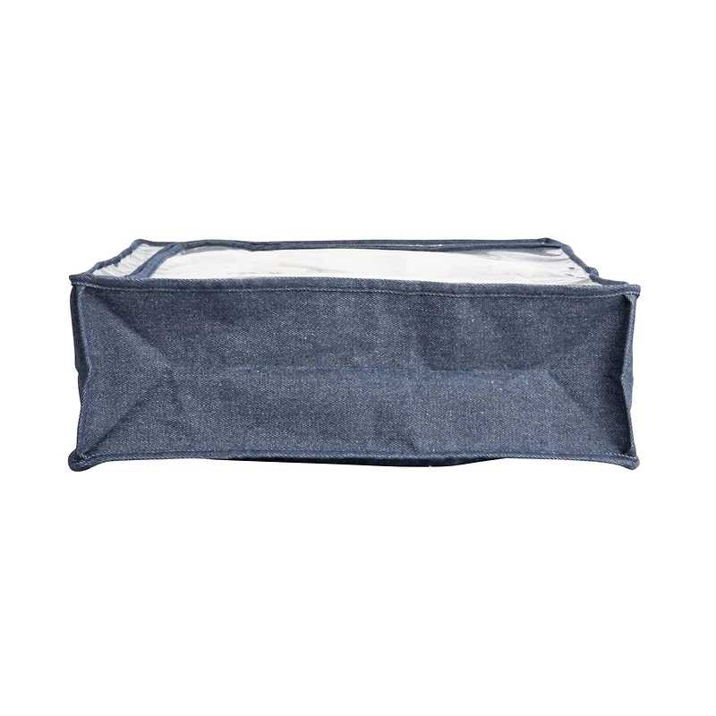 Household Essentials 41" Denim Blue Under the Bed Storage Chest