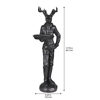17.75" Black Deer Butler Tabletop Décor by Ashland®