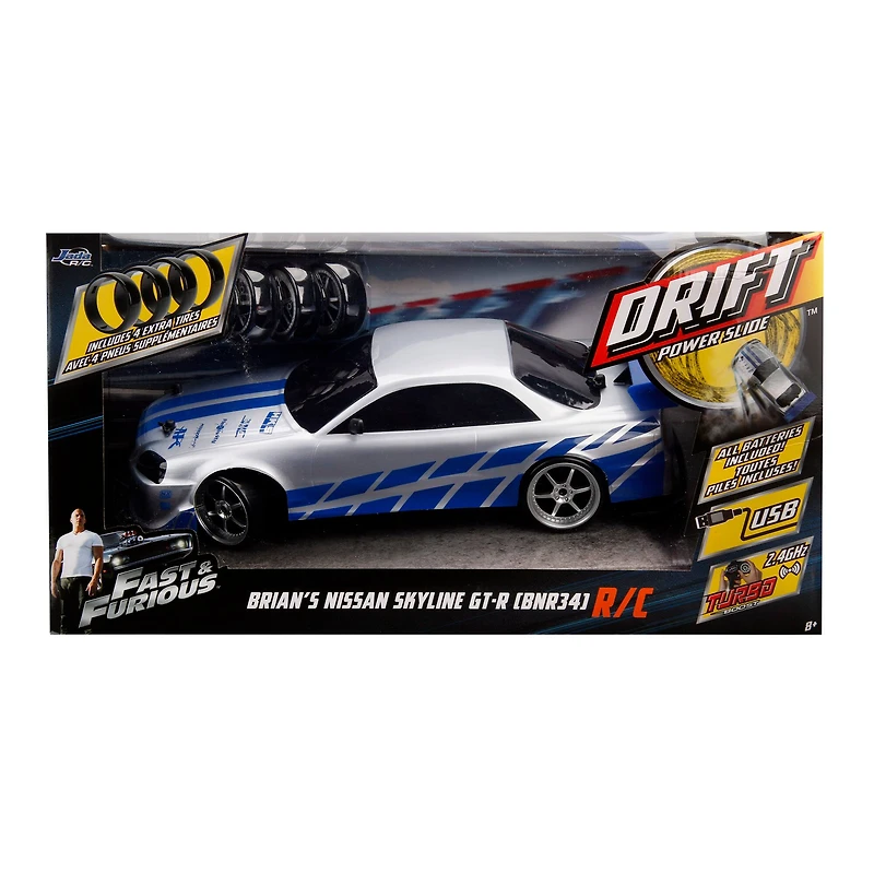 Jada Toys® Fast & Furious Drift Remote-Control Nissan Skyline GT-R Toy