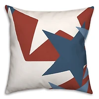 Red, White & Blue Star Pattern Throw Pillow