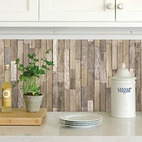 InHome Weathered Plank Barn Peel & Stick Wallpaper